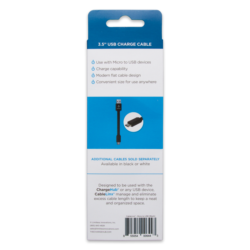 The Charge Hub Cable Linx Micro to USB Charge Cable