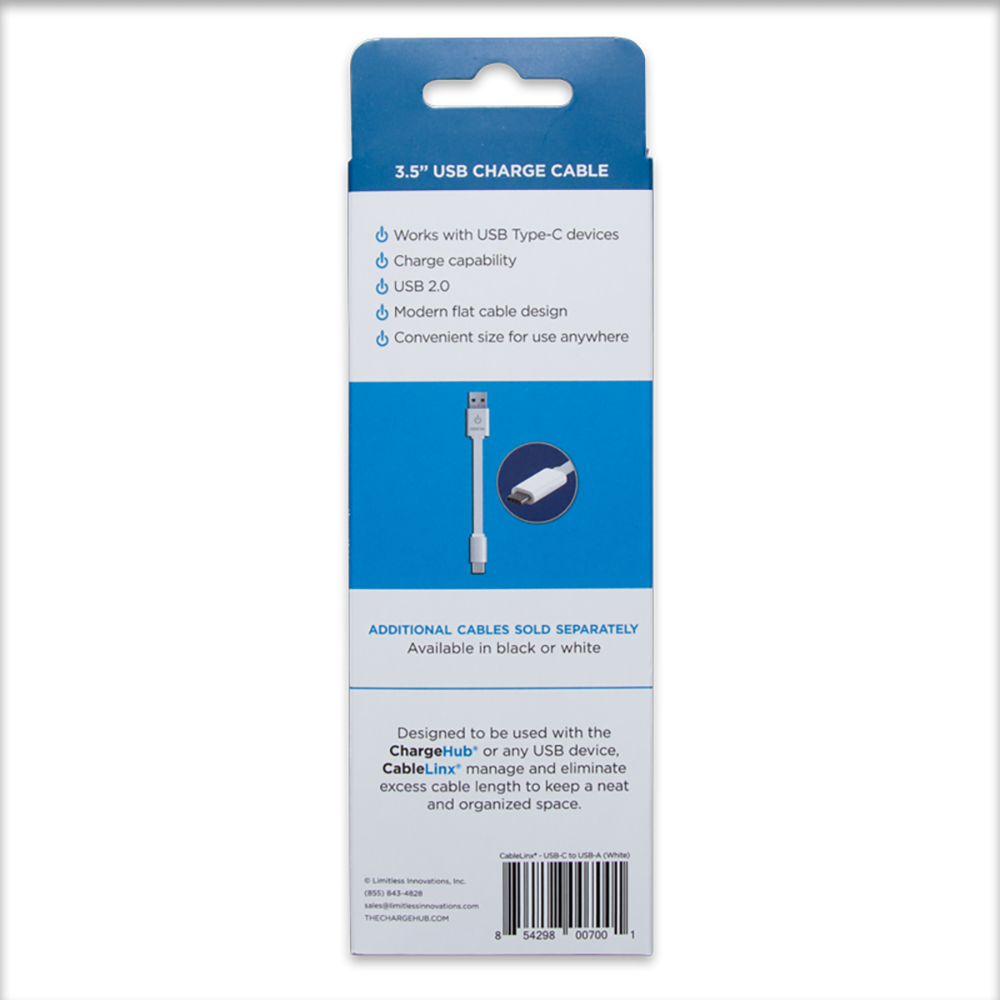 The Charge Hub CableLinx USB Type-C to USB Type-A Charge Cable