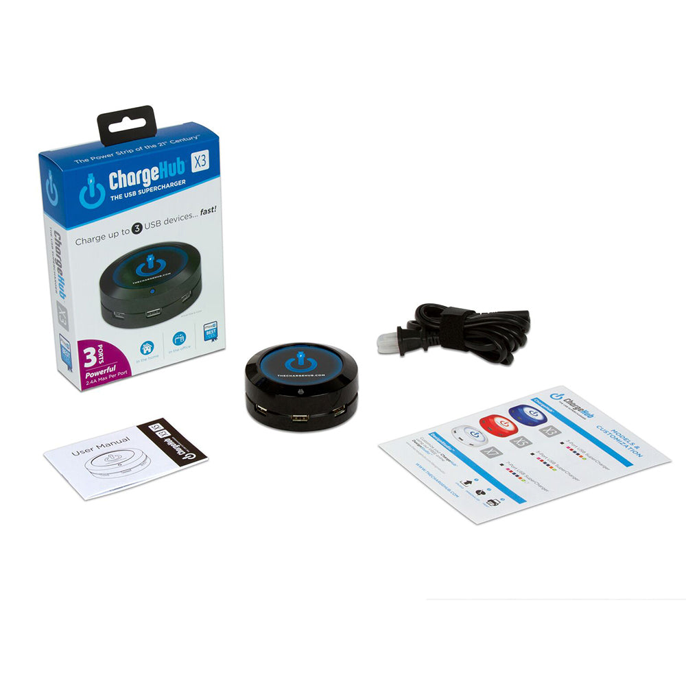 The Charge Hub X3 3-Port USB Super Charger