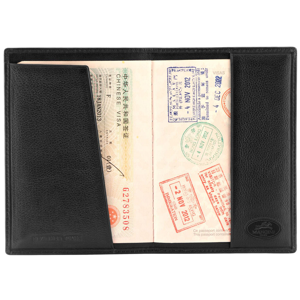 Mancini Men's RFID Secure Center Wing Wallet