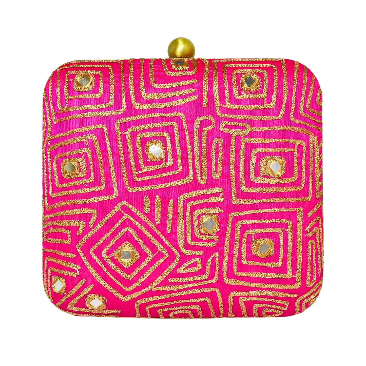 The Purple Sack Geometric Clutch Bag