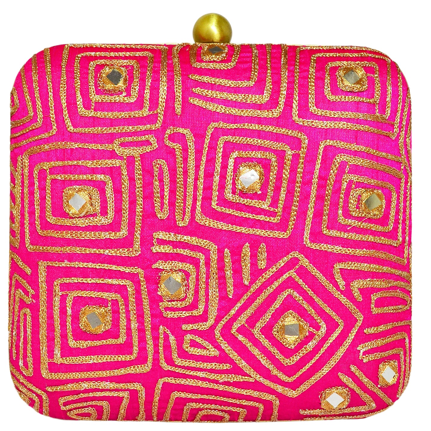 The Purple Sack Geometric Clutch Bag