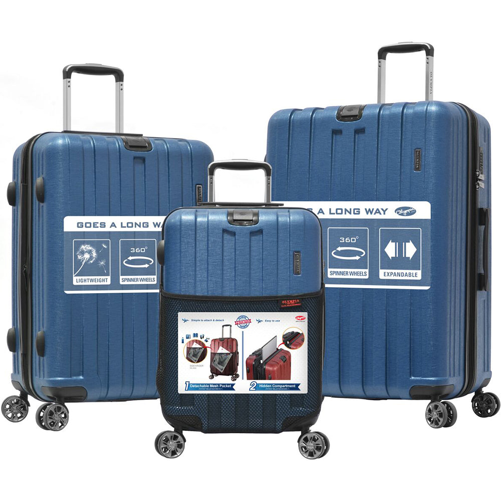 Olympia USA Sidewinder 3 Piece Luggage Set