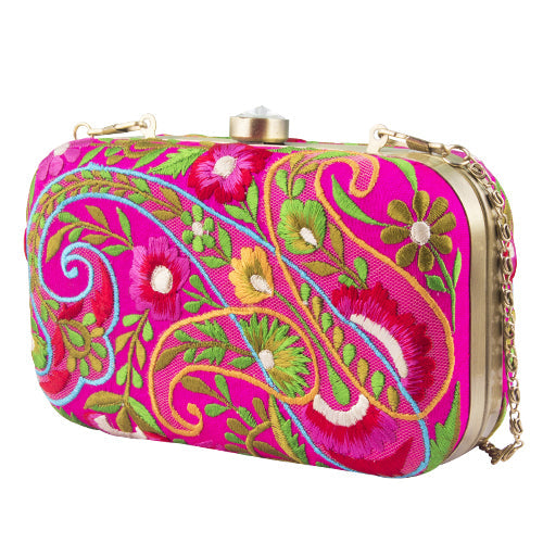 The Purple Sack Paisley Clutch Bag