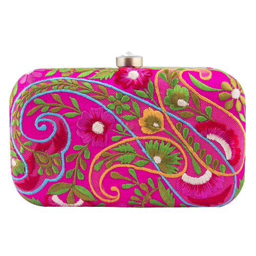 The Purple Sack Paisley Clutch Bag